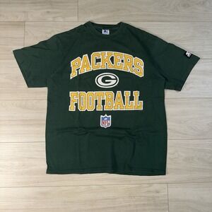 Vintage Green Bay Packers Green Shirt Mens XL Starter Single Stitch NFL 90s USA